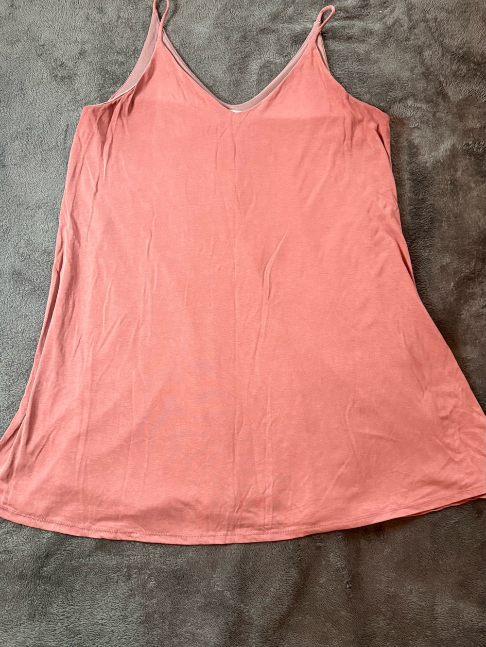 Simple Dark Salmon mini Dress, Fits M/L